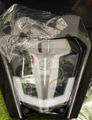 Careta KTM Faro LED Negra Homologado