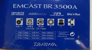 Carrete Pesca Daiwa Emcast BR 3500A