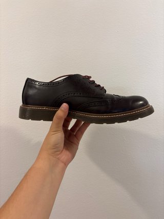 Zapatos Oxford Marrones T 42. PIEL