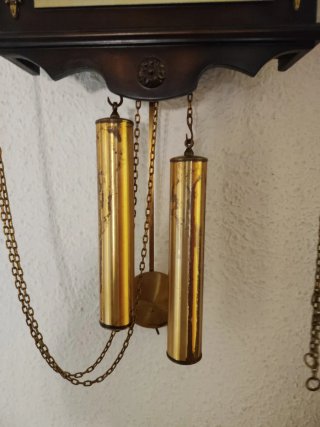 Reloj de Pared Antiguo Madera y Metal