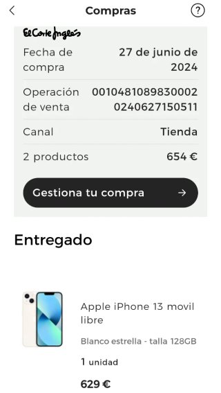 iPhone 13 blanco 128GB