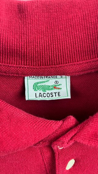 Polo Clásico Vintage Lacoste Rojo Borgoña