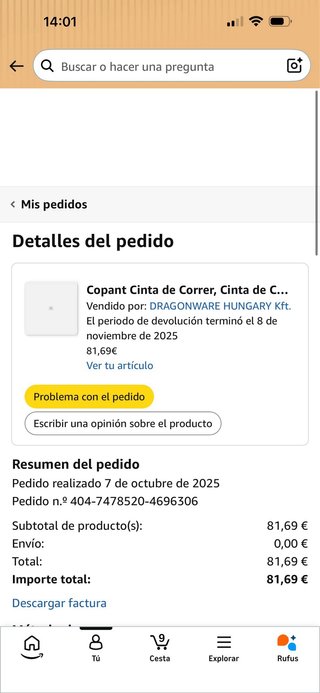 Cinta de andar casi nueva