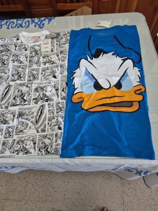 Camisetas Marvel y Disney Talla XL Y L