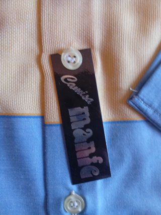 2 Camisas vintage Manfel beige y azul