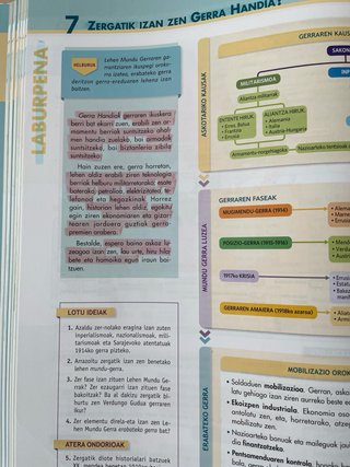 MGH, Mundu garaikidearen historia, Batxilergoa ...