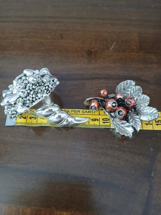 Set 2 decorazioni argento placato Made in Italy