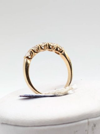 Anillo Cinquillo Oro 18k Diamantes