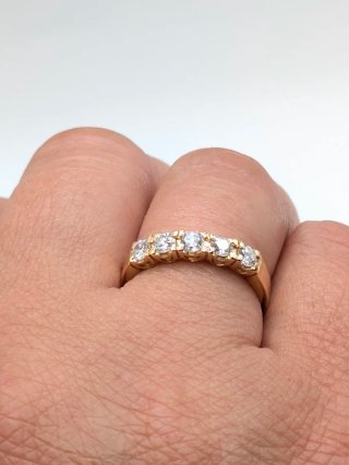 Anillo Cinquillo Oro 18k Diamantes