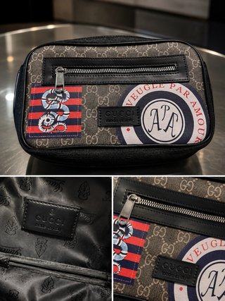 Bandolera Gucci Estampada Serpiente y AA