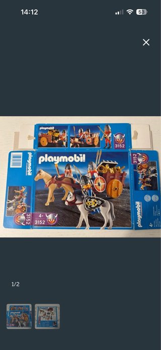 RESERVADA Caja vacía Playmobil 3152 Vikingos