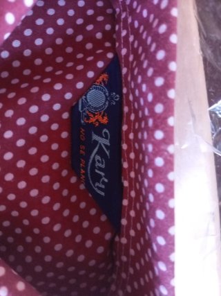 Camisa vintage Katy cuello pico lunares M