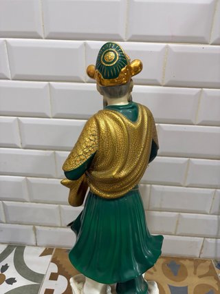 Samurai Porcelana Verde y Dorada
