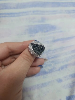 Anillo Plata 925 Circonitas Pavé Negro