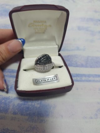 Anillo Plata 925 Circonitas Pavé Negro