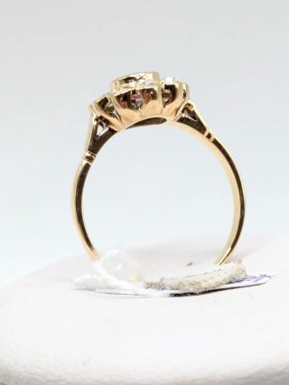 Anillo Oro 18k Rubí y Diamantes
