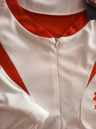 Camiseta Lotto Talla XL Hombre Blanca Naranja