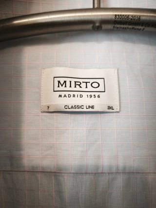 Camisa vestir azul estructura cuadrillé