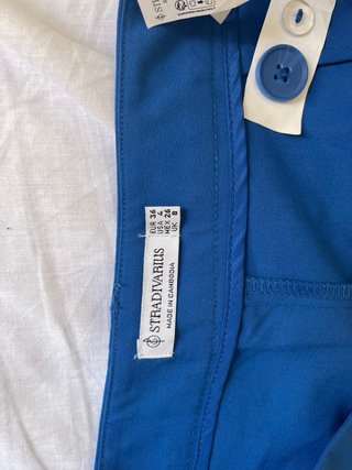Pantalón ancho azul