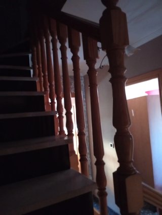 Baranda de madera para escaleras