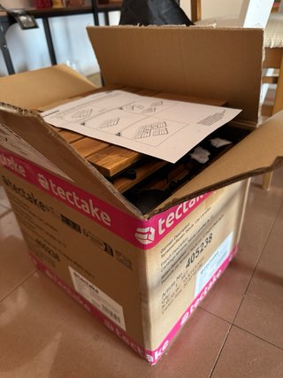 Baldosas de madera para jardín