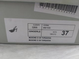Zapatos de salón turquesa Eva Moon a estrenar. 37