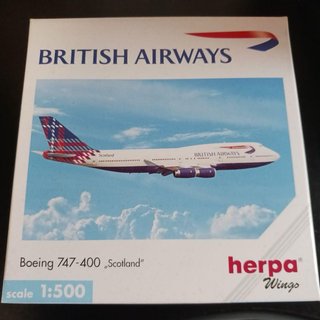 Avión Boeing 747-400 BRITISH AIRWAYS Herpa 1/500
