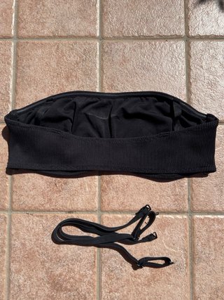 Bikini a fascia Undiz nero a coste Tg. M/L