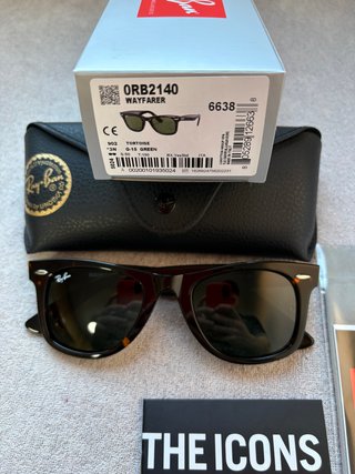 Gafas de Sol Ray-Ban Wayfarer Tortoise/G15 Green