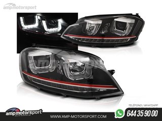 FAROS DELANTEROS LED PARA VOLKSWAGEN GOLF 7 NEGRO 2012-2017