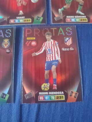 Pack 5 cromos Panini Adrenalyn Protás