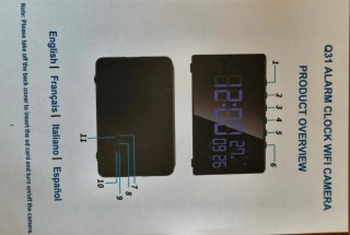 Sveglia Digitale con Telecamera WiFi Nuova