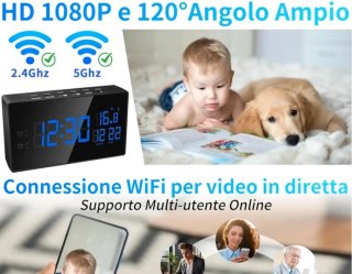 Sveglia Digitale con Telecamera WiFi Nuova