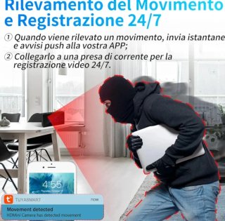Sveglia Digitale con Telecamera WiFi Nuova