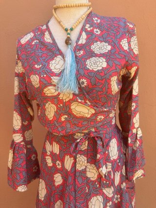 Vestido largo estampado T M/L