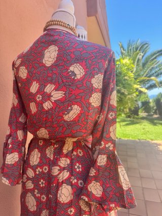 Vestido largo estampado T M/L