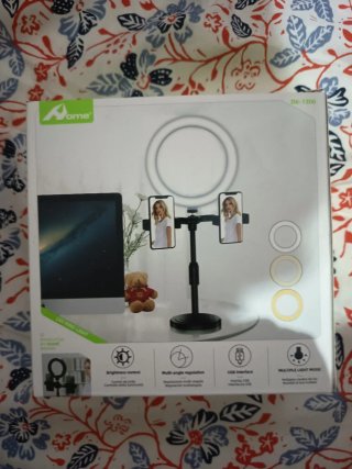 Trípode Home para 2 teléfonos LED Ring Light