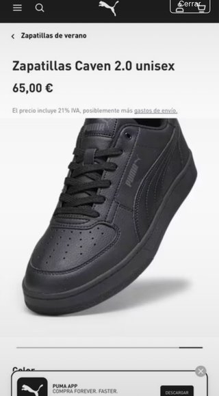 Zapatillas Puma Caven Unisex Negras