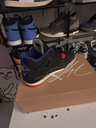 Jordan 4 Retro Zapatillas Altas Negro/Rojo