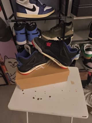 Jordan 4 Retro Zapatillas Altas Negro/Rojo
