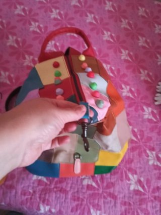 Mochila patchwork multicolor