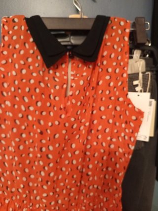 Vestido vintage naranja lunares