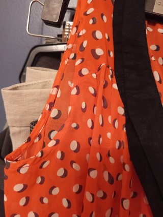 Vestido vintage naranja lunares