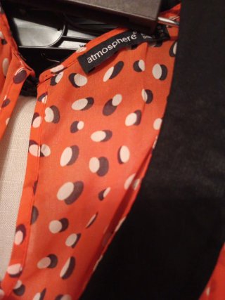 Vestido vintage naranja lunares