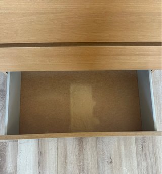 Cómoda Ikea Malm Roble. Regalo cristal templado