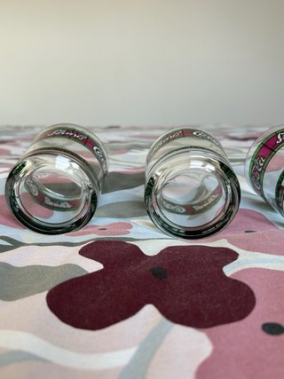Set 4 Bicchieri Vetro Stile Liberty Coca Cola