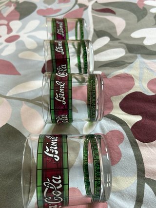 Set 4 Bicchieri Vetro Stile Liberty Coca Cola