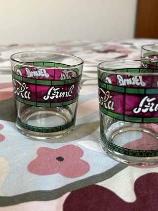 Set 4 Bicchieri Vetro Stile Liberty Coca Cola