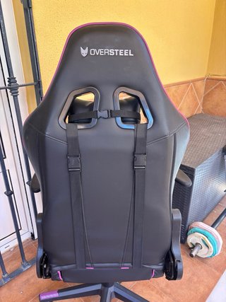 Silla Gamer Oversteel Negra y Rosa