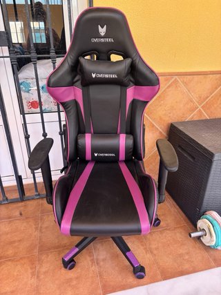 Silla Gamer Oversteel Negra y Rosa